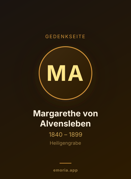 Gedenkportrait von Margarethe von Alvensleben