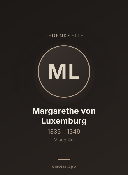 Gedenkportrait von Margarethe von Luxemburg