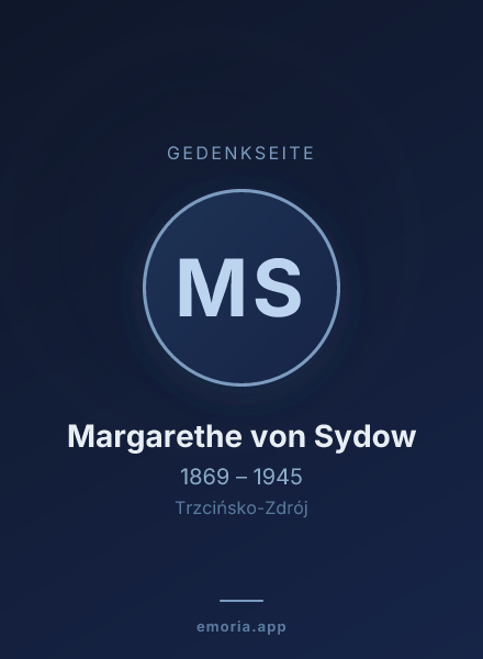 Gedenkportrait von Margarethe von Sydow