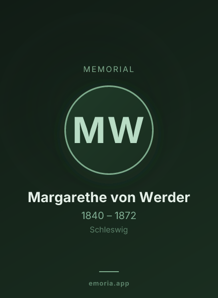 Memorial portrait of Margarethe von Werder