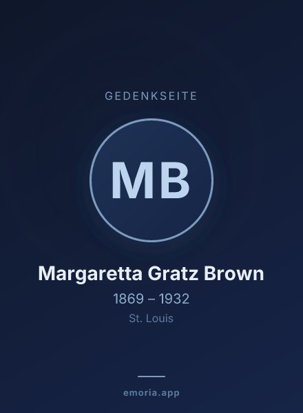 Gedenkportrait von Margaretta Gratz Brown