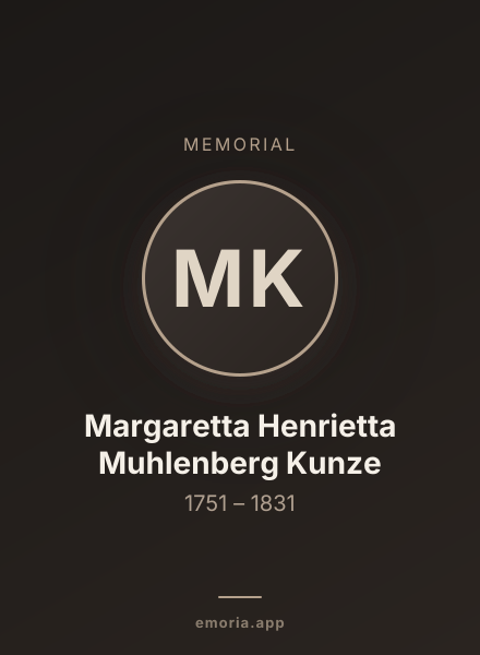 Memorial portrait of Margaretta Henrietta Muhlenberg Kunze