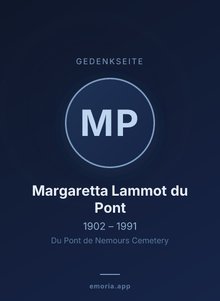 Gedenkportrait von Margaretta Lammot du Pont