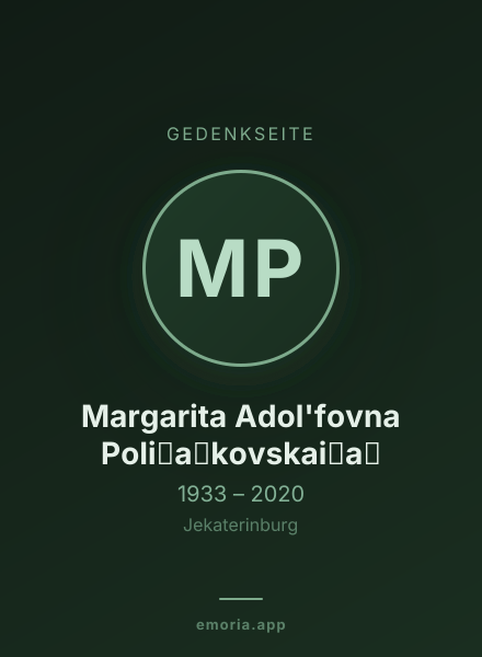 Gedenkportrait von Margarita Adol'fovna Poli︠a︡kovskai︠a︡