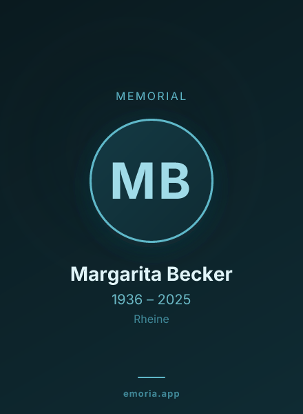 Memorial portrait of Margarita Becker
