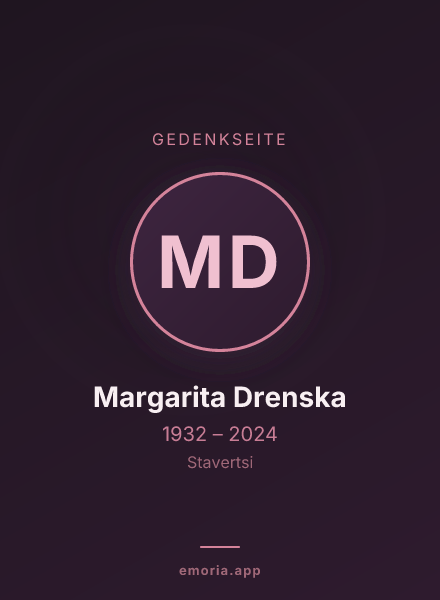 Gedenkportrait von Margarita Drenska