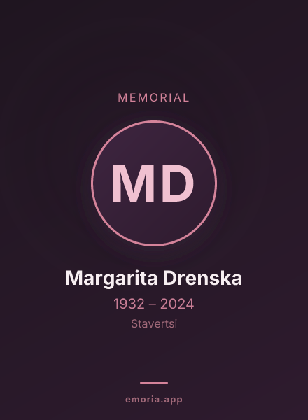 Memorial portrait of Margarita Drenska