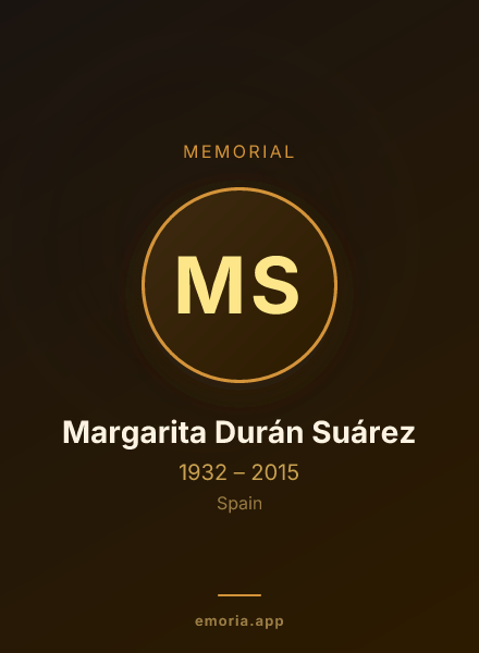 Memorial portrait of Margarita Durán Suárez