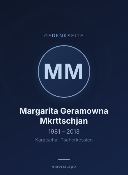 Gedenkportrait von Margarita Geramowna Mkrttschjan