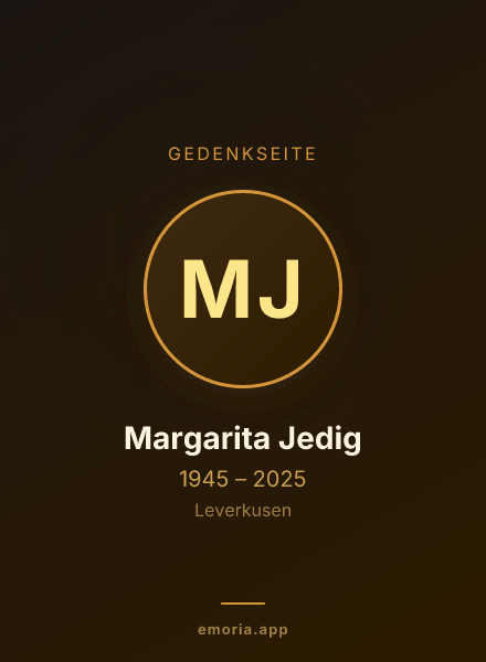 Gedenkportrait von Margarita Jedig