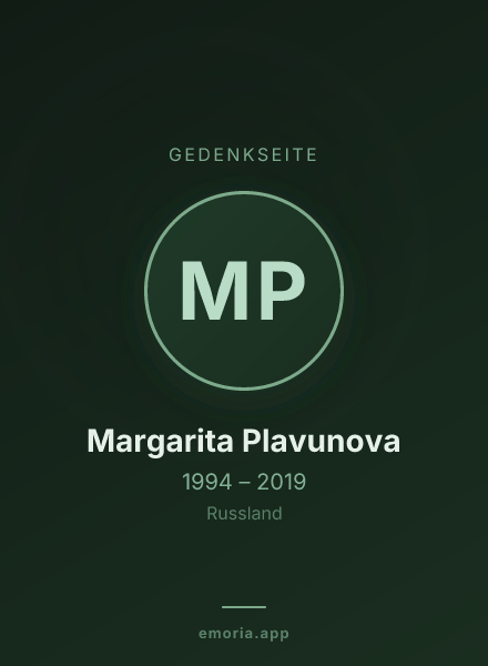 Gedenkportrait von Margarita Plavunova
