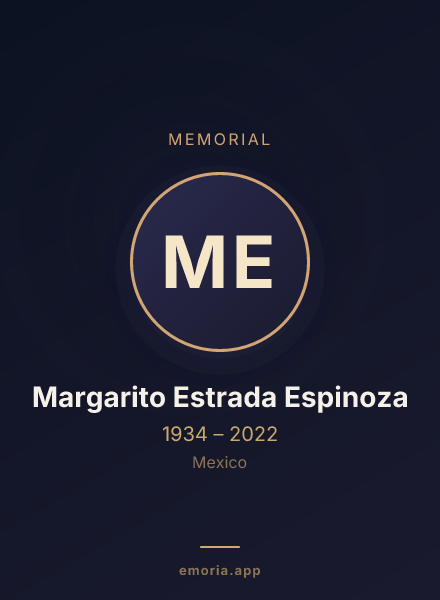 Memorial portrait of Margarito Estrada Espinoza