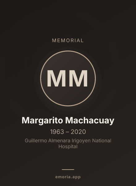 Memorial portrait of Margarito Machacuay