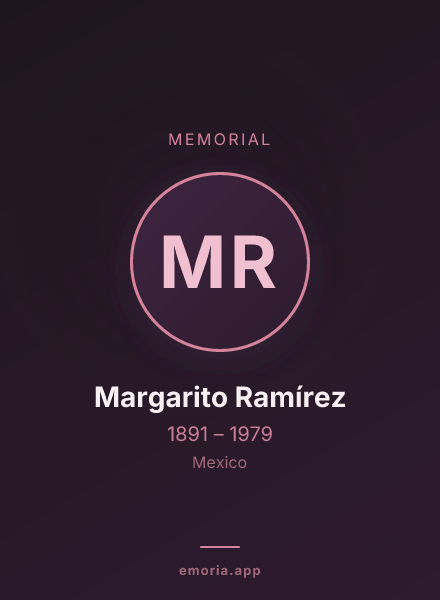 Memorial portrait of Margarito Ramírez