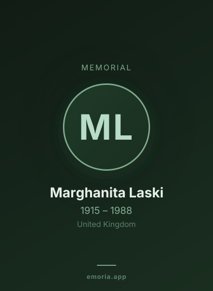 Memorial portrait of Marghanita Laski