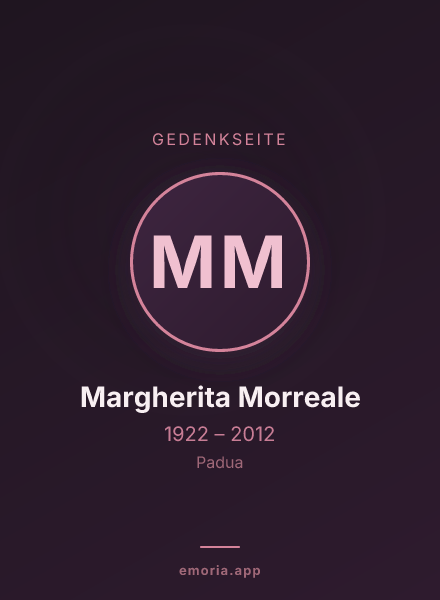 Gedenkportrait von Margherita Morreale