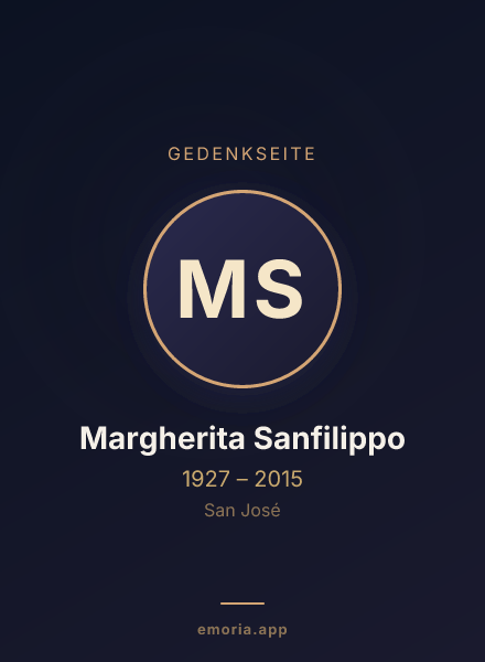 Gedenkportrait von Margherita Sanfilippo