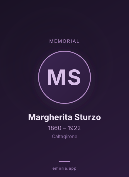 Memorial portrait of Margherita Sturzo