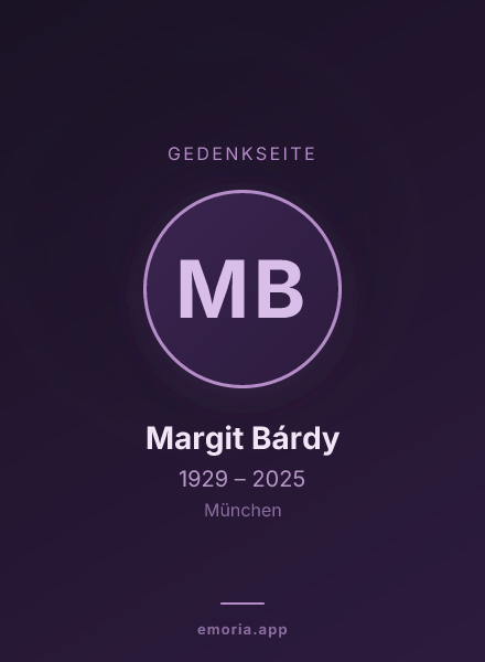 Gedenkportrait von Margit Bárdy