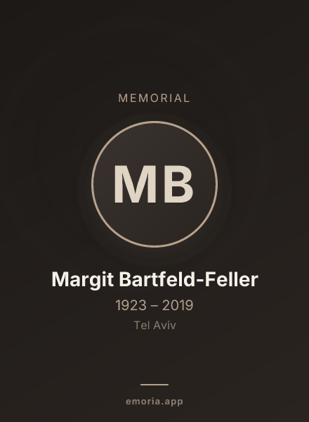 Memorial portrait of Margit Bartfeld-Feller