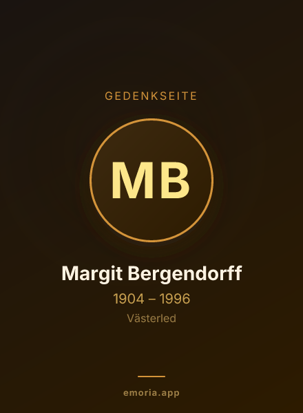 Gedenkportrait von Margit Bergendorff