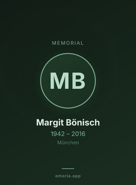 Memorial portrait of Margit Bönisch