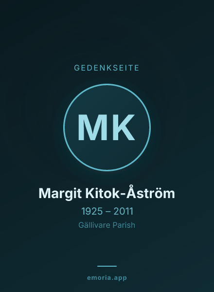 Gedenkportrait von Margit Kitok-Åström