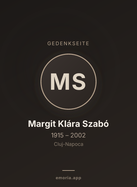Gedenkportrait von Margit Klára Szabó