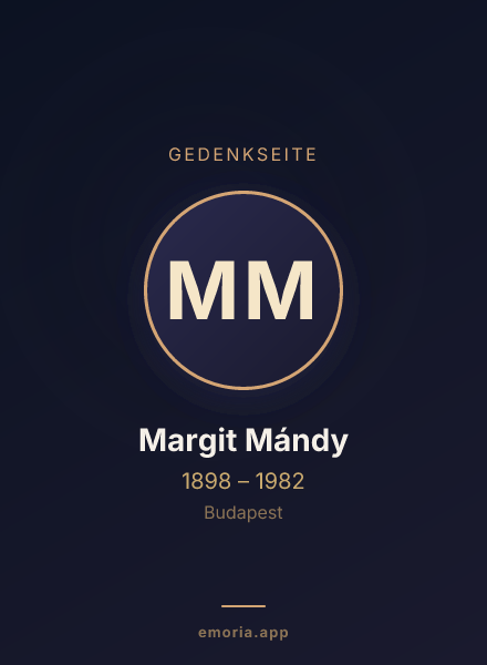 Gedenkportrait von Margit Mándy