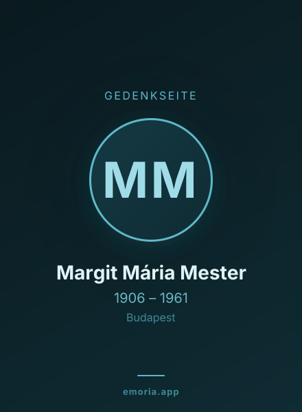 Gedenkportrait von Margit Mária Mester