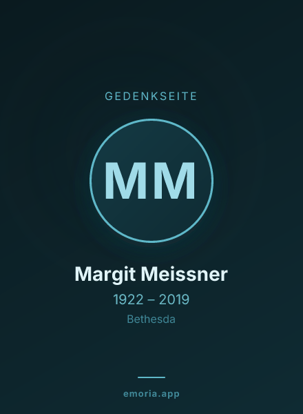 Gedenkportrait von Margit Meissner