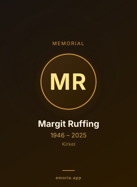 Memorial portrait of Margit Ruffing