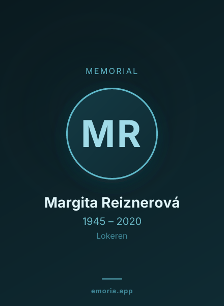 Memorial portrait of Margita Reiznerová
