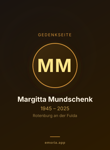 Gedenkportrait von Margitta Mundschenk