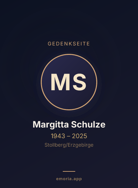 Gedenkportrait von Margitta Schulze