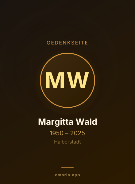 Gedenkportrait von Margitta Wald