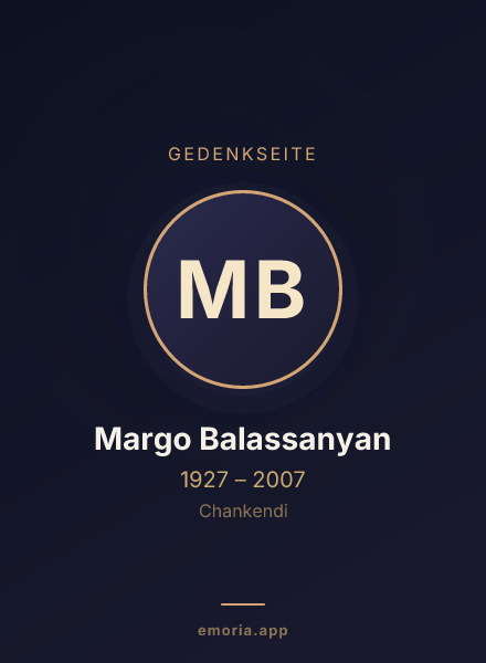 Gedenkportrait von Margo Balassanyan