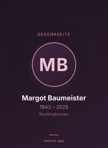 Gedenkportrait von Margot Baumeister