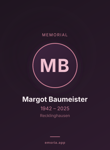 Memorial portrait of Margot Baumeister