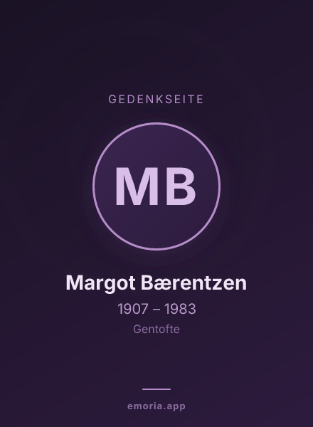 Gedenkportrait von Margot Bærentzen
