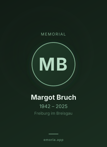 Memorial portrait of Margot Bruch