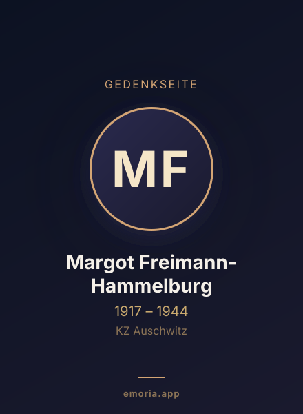 Gedenkportrait von Margot Freimann-Hammelburg