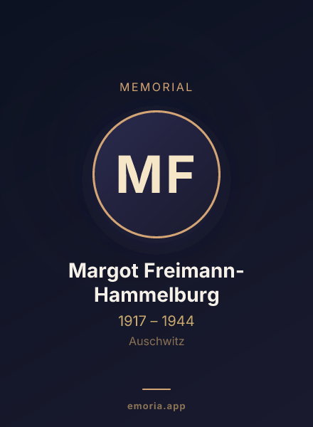 Memorial portrait of Margot Freimann-Hammelburg