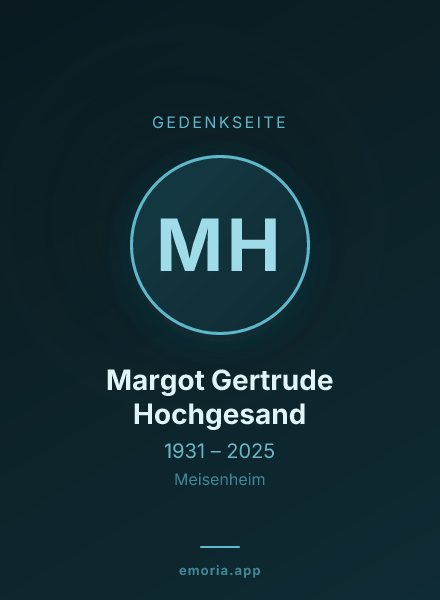 Gedenkportrait von Margot Gertrude Hochgesand