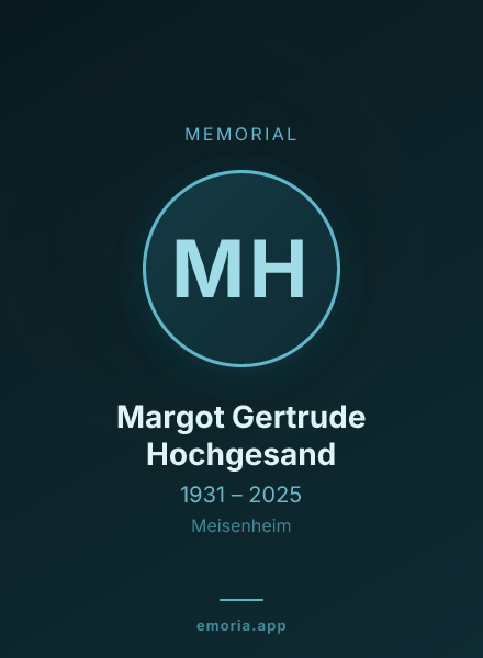 Memorial portrait of Margot Gertrude Hochgesand