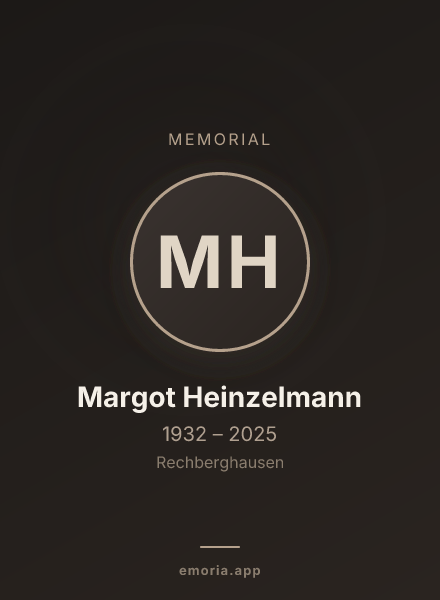 Memorial portrait of Margot Heinzelmann