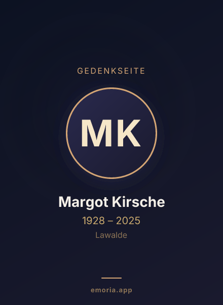 Gedenkportrait von Margot Kirsche