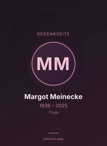 Gedenkportrait von Margot Meinecke