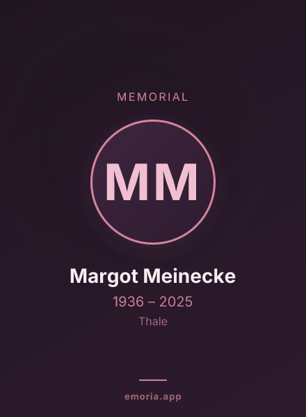 Memorial portrait of Margot Meinecke