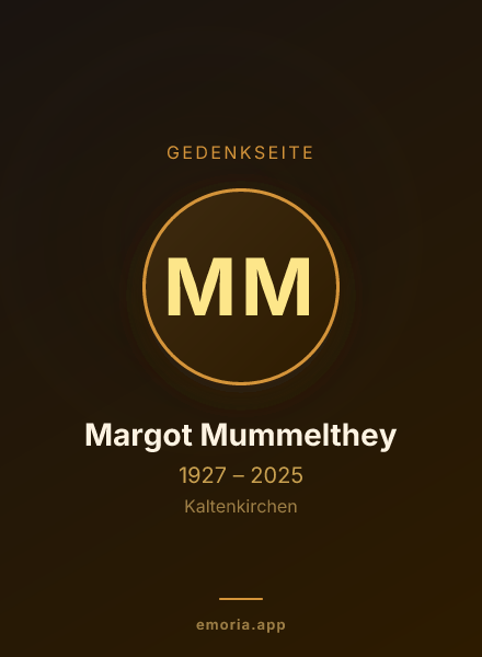 Gedenkportrait von Margot Mummelthey